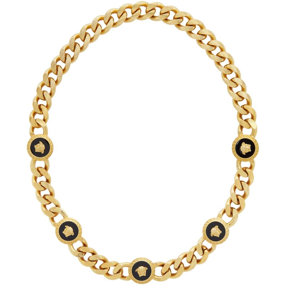 versace chain medusa necklace