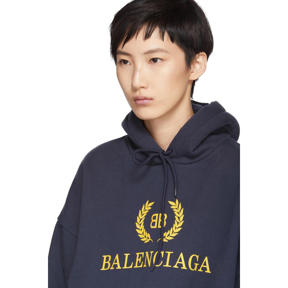 buy > balenciaga navy hoodie, Up to 71% OFF