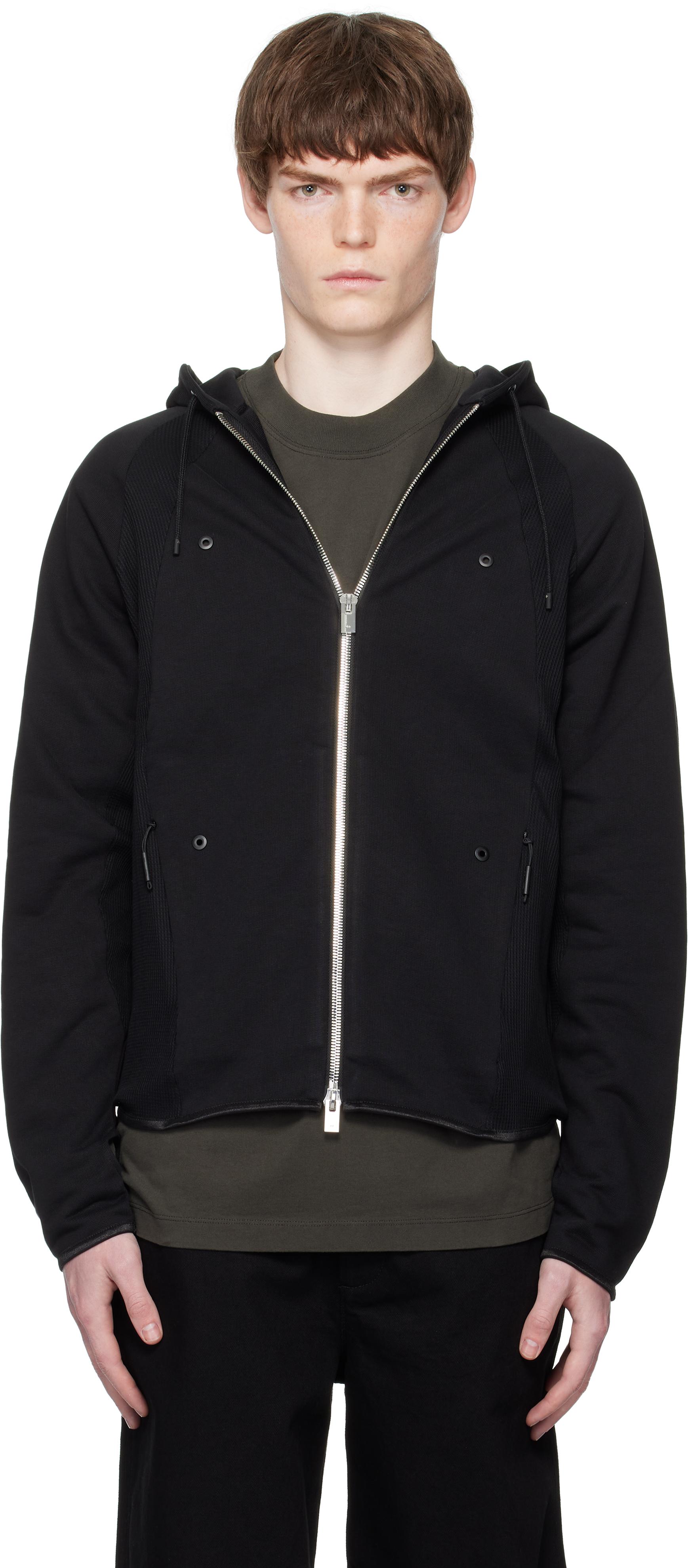 パーカー・フーディ HELIOT EMIL Men Hoodies PRESS25M08073 BLK01 BLACK HELIOT EMIL ++ FLUXUS HOODIE