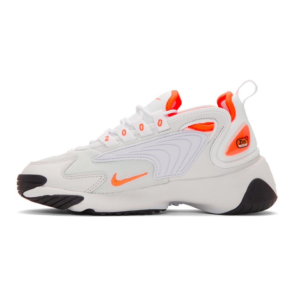 marketing Interconnect Smooth Nike Leather Off-white And Orange Zoom 2k Sneakers | Lyst
