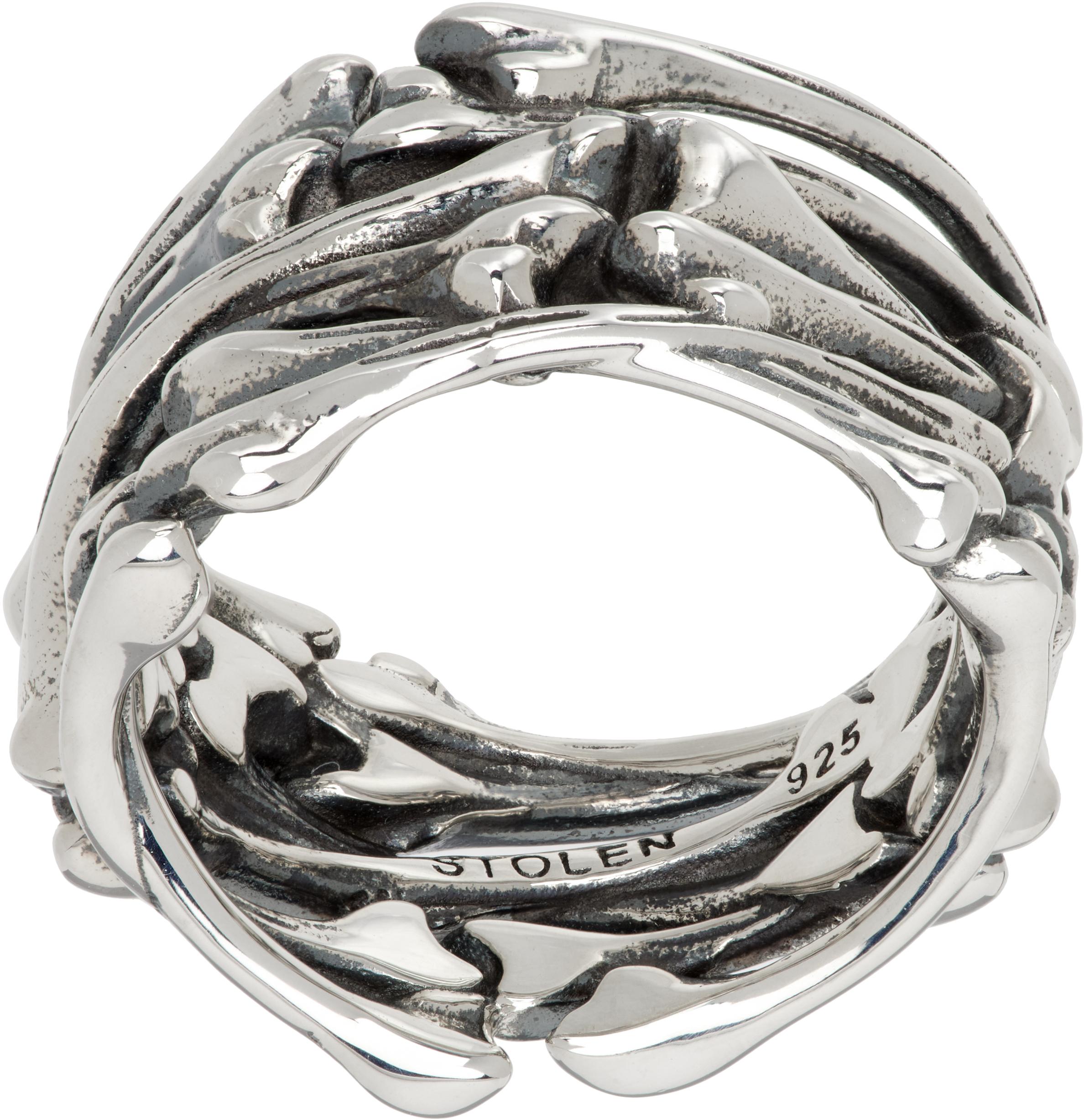 stolen Girlfriend Club Silver Stolen Essential Bar Ring