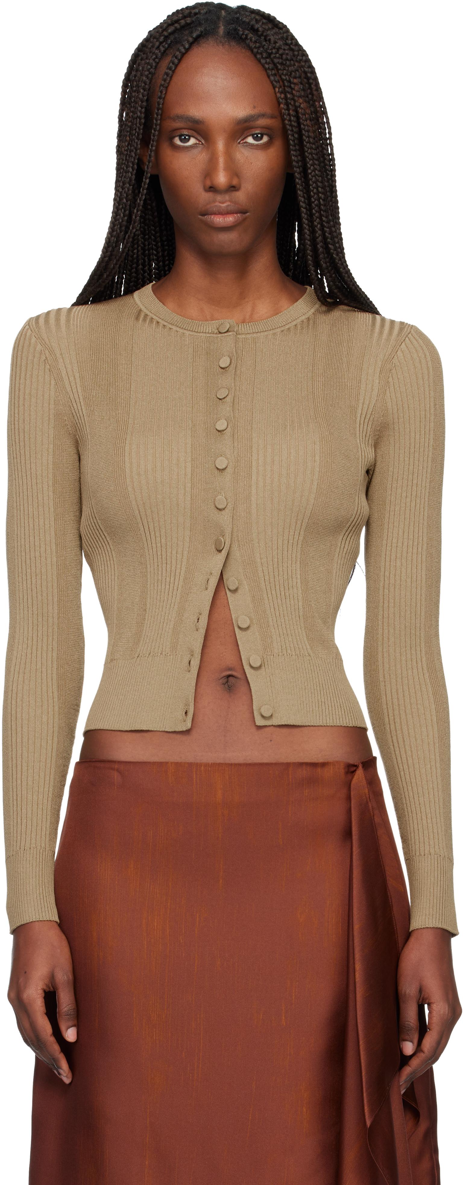 Proenza Schouler 新品　ニットカーディガン Proenza Schouler Sofia Cardigan In Eco Cashmere - Black | Proenza