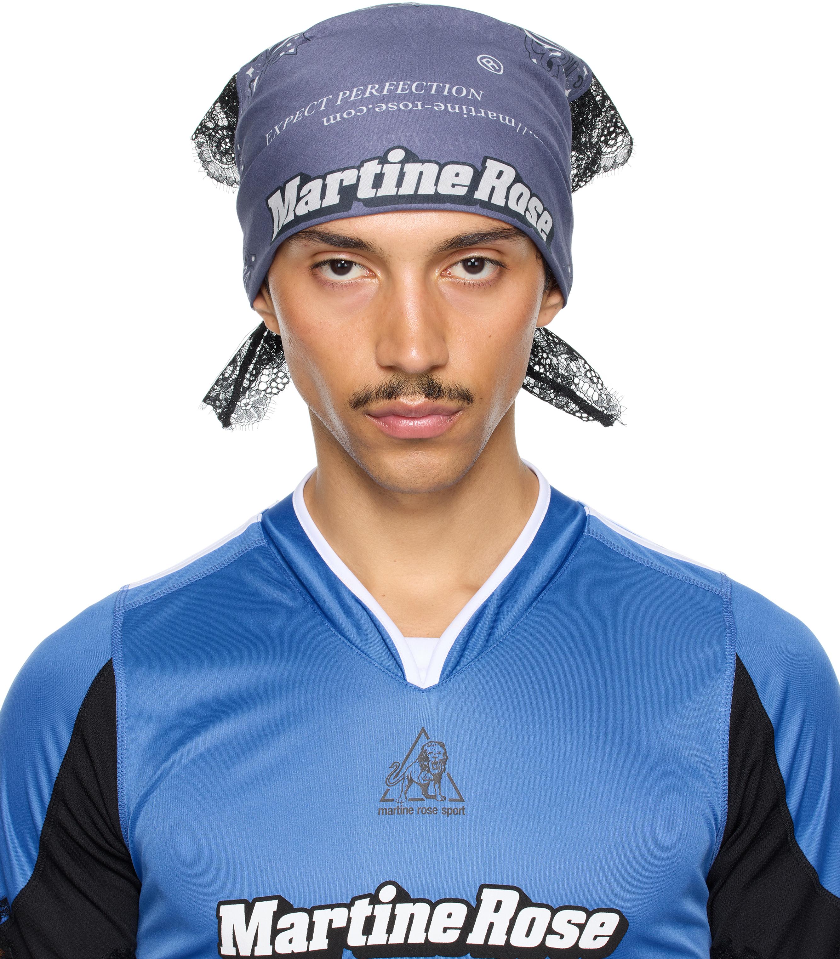 Martine Rose Ssense Exclusive Lace Bandana in Blue for Men | Lyst