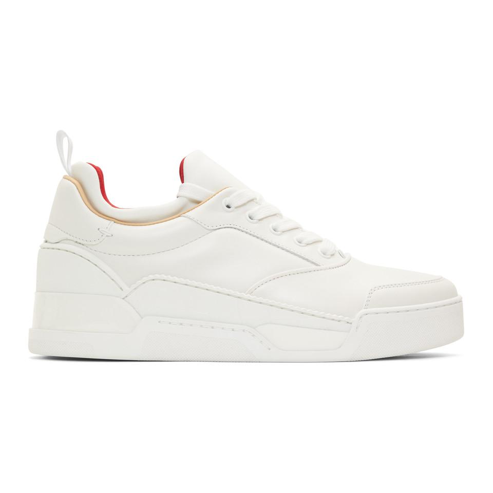 Louboutin white Aurelien  Luxury sneakers men, Louboutin shoes mens, Red  bottoms sneakers