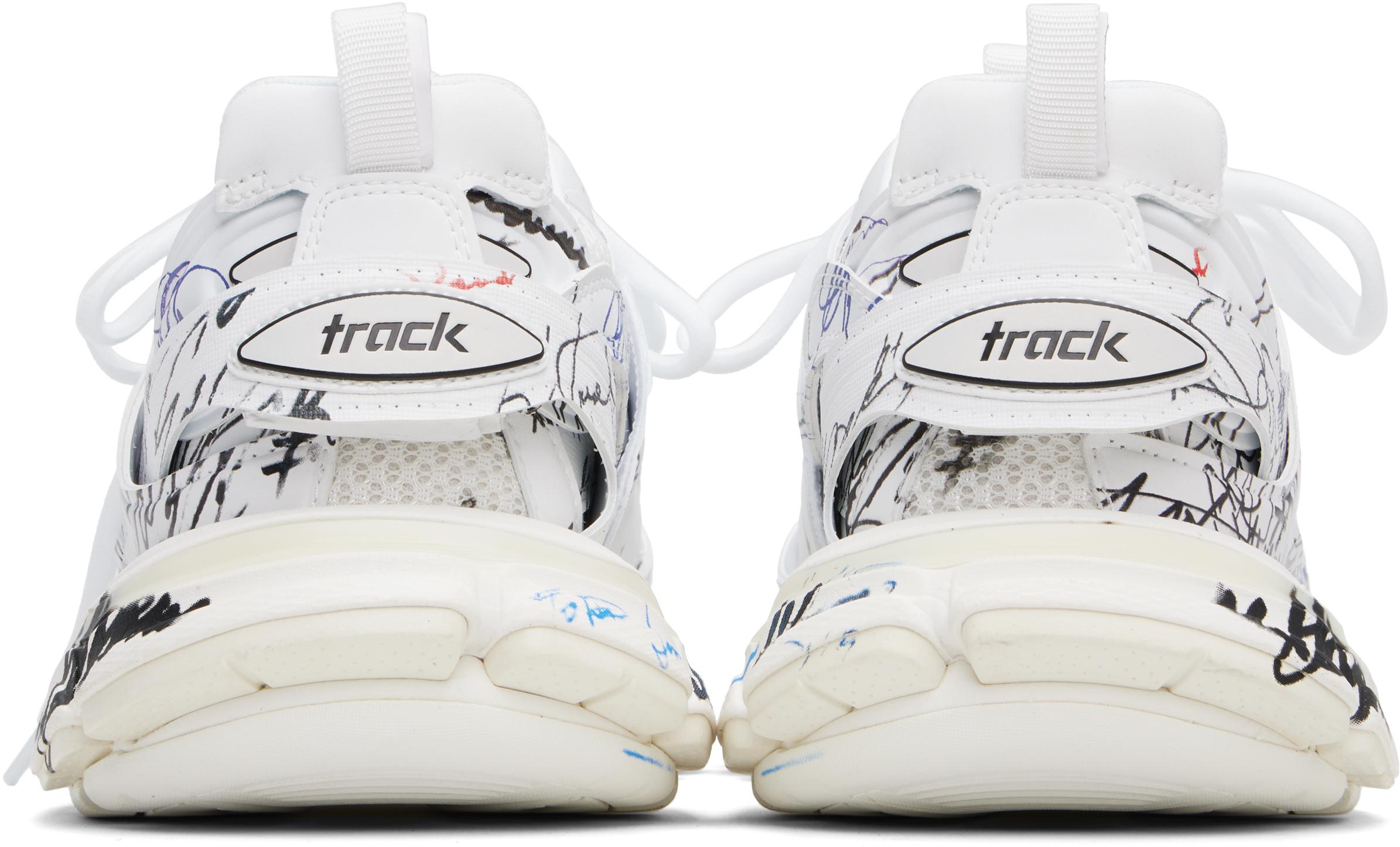 メンズ Balenciaga ホワイト Track Autographe スニーカー