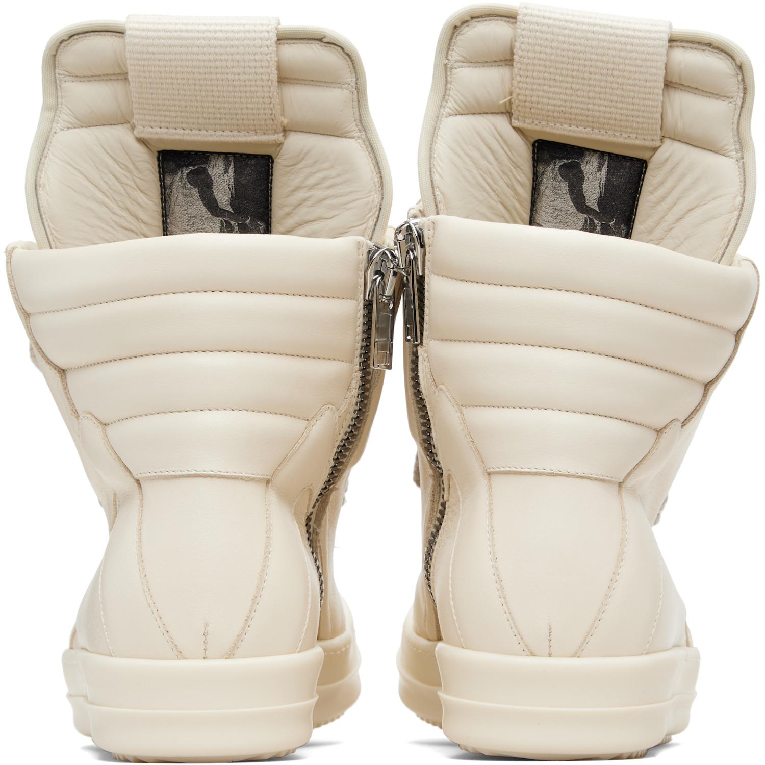 Rick Owens Off- Temple Jumbolace Geobasket Sneakers in White for 