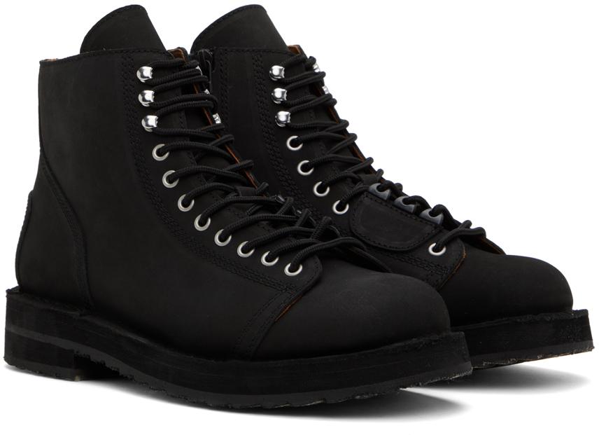 Yohji Yamamoto メンズ ブラック Fastener バイカーブーツ ブーツ