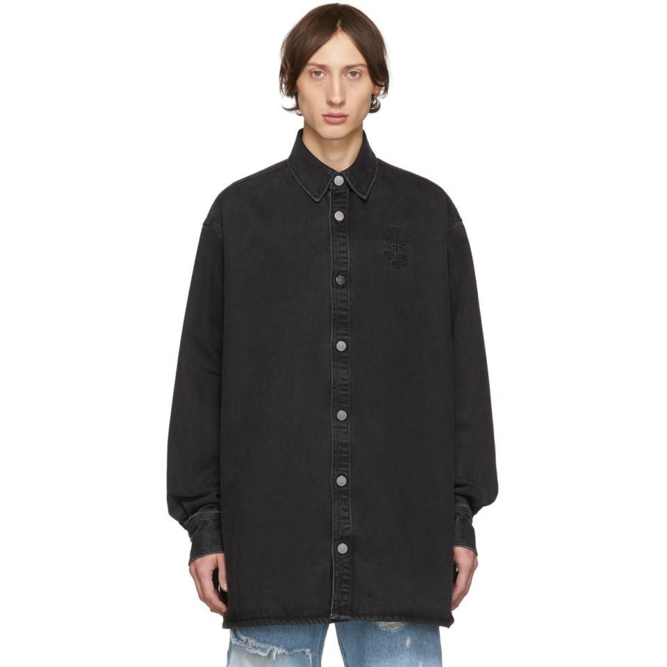 Raf Simons Black Denim Big Fit Shirt 