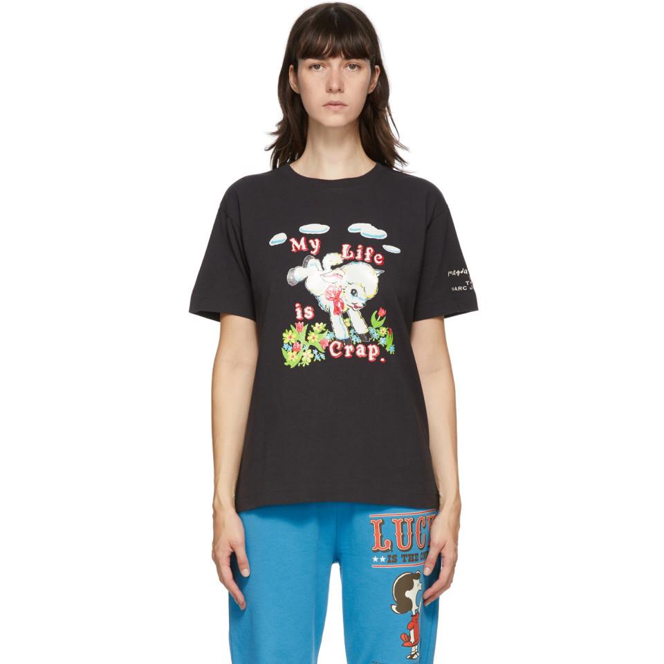 Marc Jacobs Black Magda Archer Edition 'my Life Is Crap' T-shirt | Lyst  Canada
