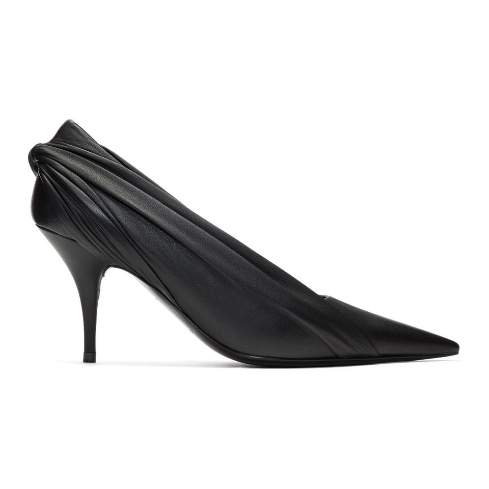 Balenciaga Leather Black Knife Heels Lyst