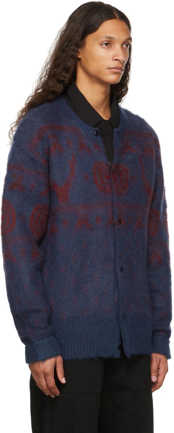 South2 West8 & Red Nordic Cardigan in Blue for Men | Lyst