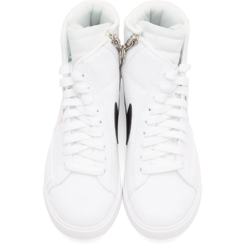 B olie Persoonlijk Schaken Nike White Blazer Mid Rebel Sneakers | Lyst