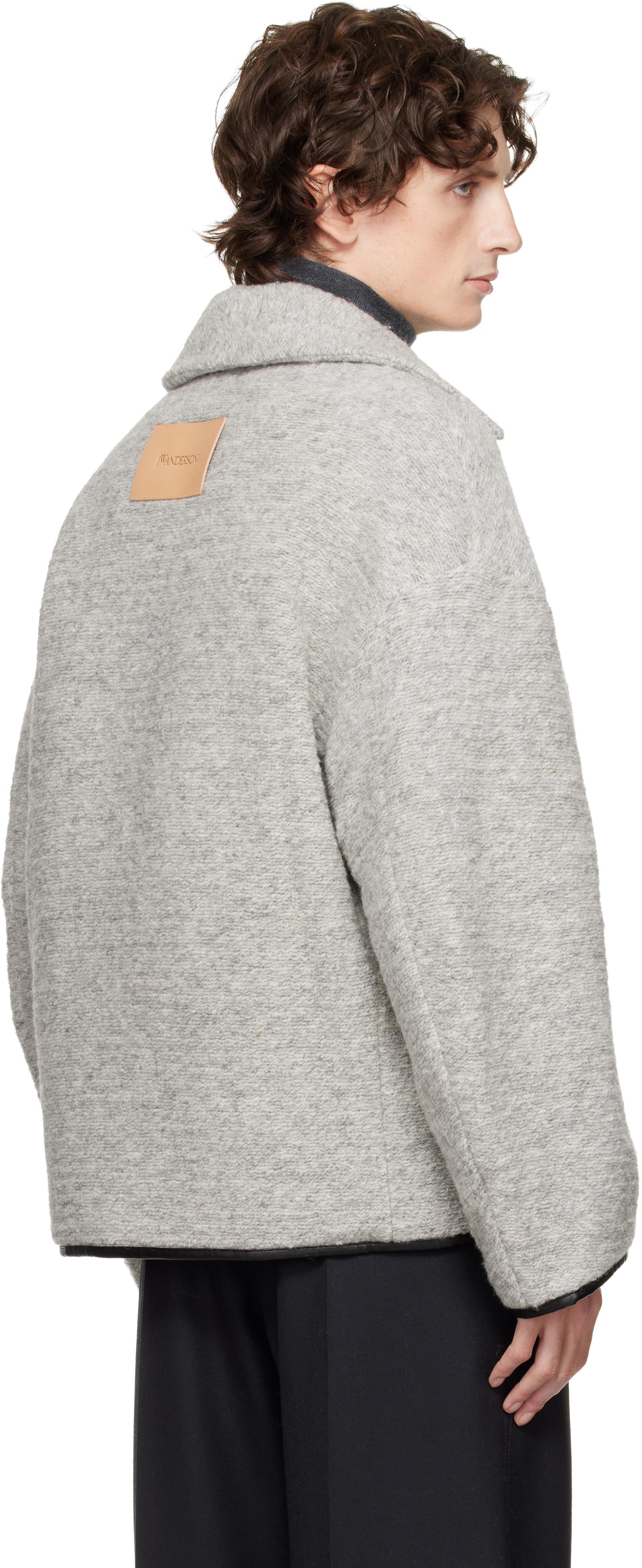 JW Anderson Contrast Trim Casual Jacket in Gray for Men | Lyst