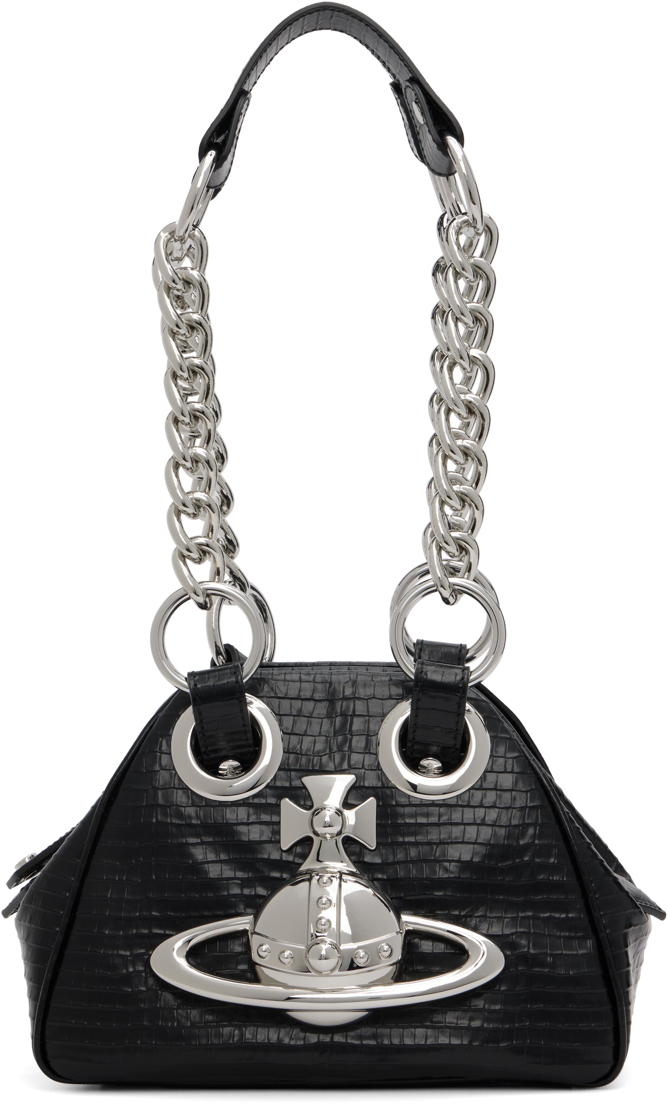Vivienne Westwood Archive Orb Chain Handbag in Black | Lyst