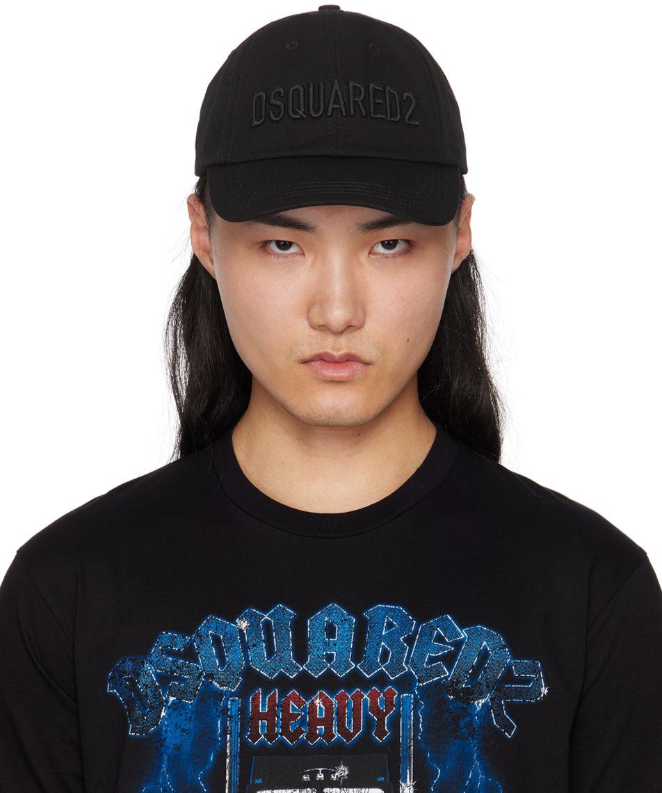 DSquared² Black Logo Baseball Cap for Men | Lyst