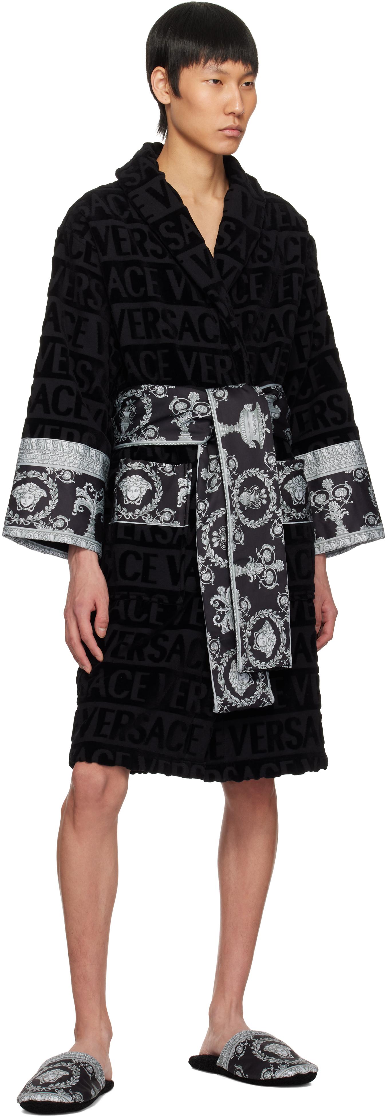 Versace 'I Heart Baroque' Bathrobe in Black for Men Lyst UK