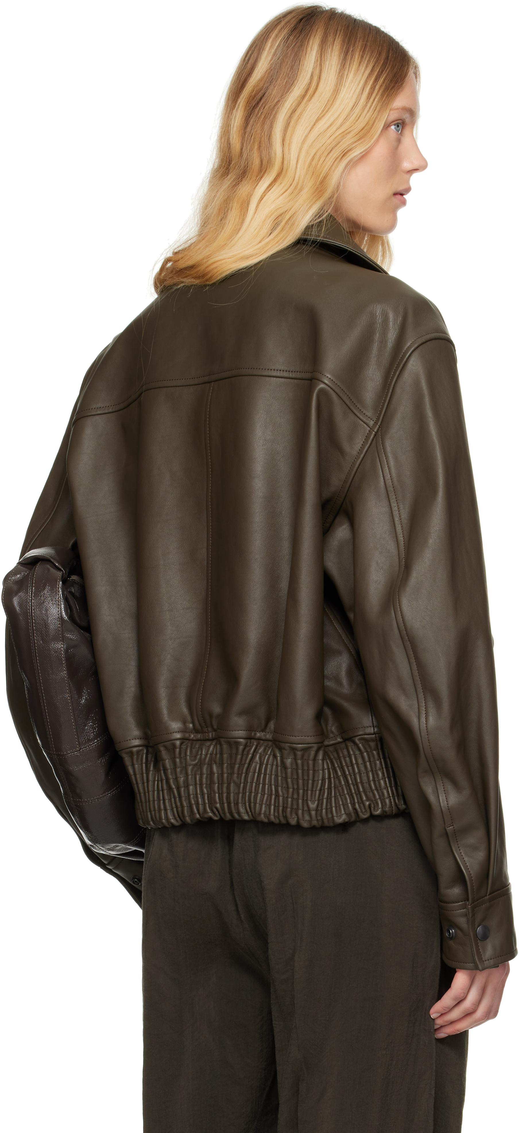 【関税込み】LEMAIRE ブラウン ソフト ナッパ レザージャケット Lemaire ブラウン ソフト ナッパ レザージャケット ブラック | Lyst