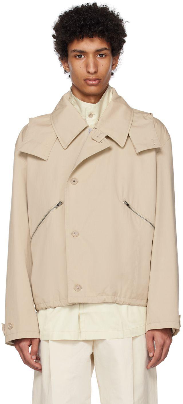 Lemaire Beige Boxy Jacket in Natural for Men | Lyst