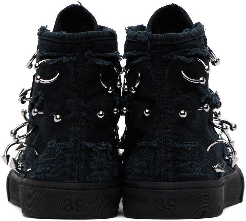 Men's Paris High Top Sneaker in Black