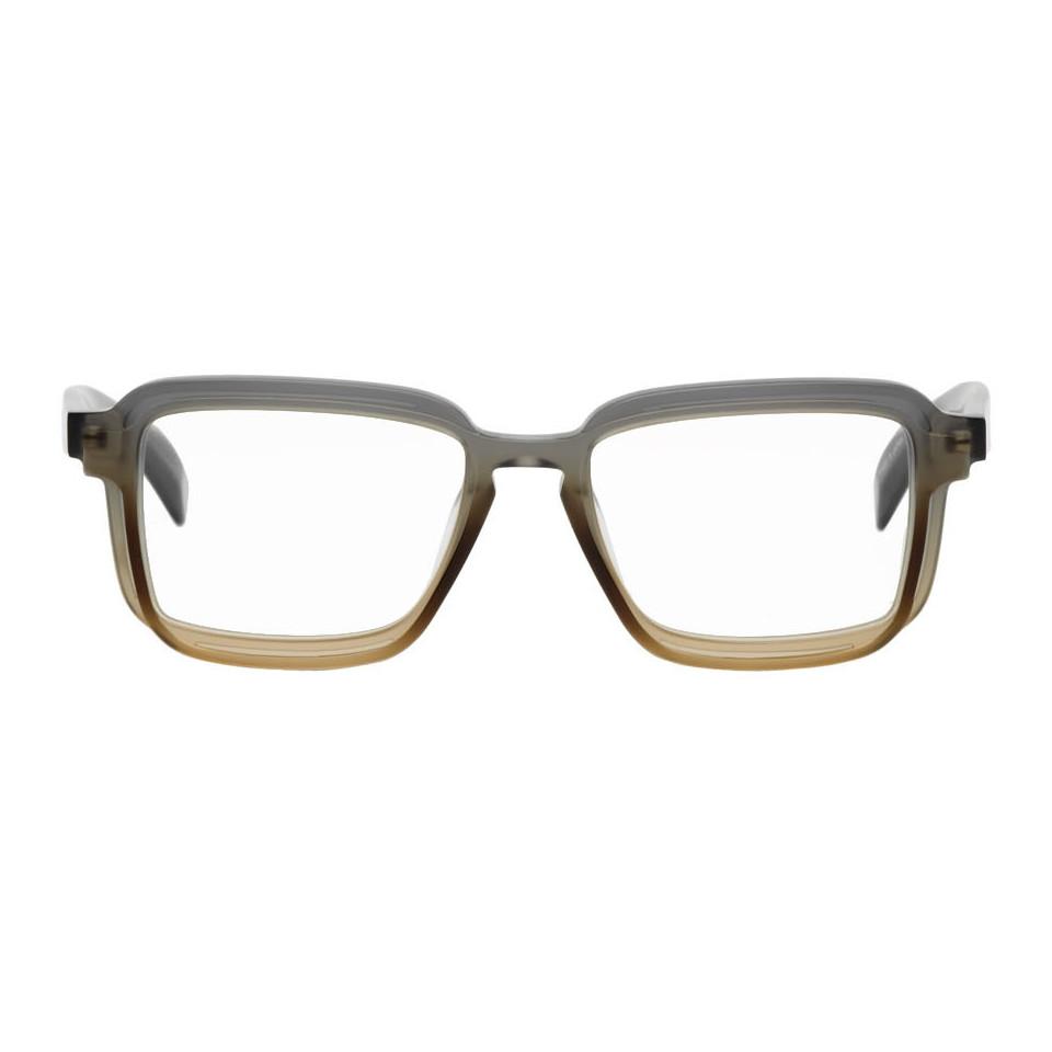 Yohji Yamamoto Grey Yy1038 Framed Glasses in Grey for Men - Lyst