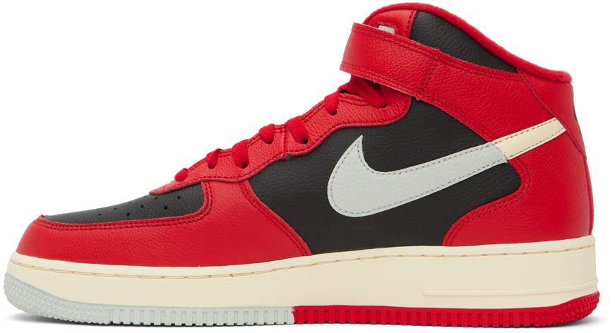 Nike Air Force 1 '07 LV8 Mid Sneakers in Red and Black