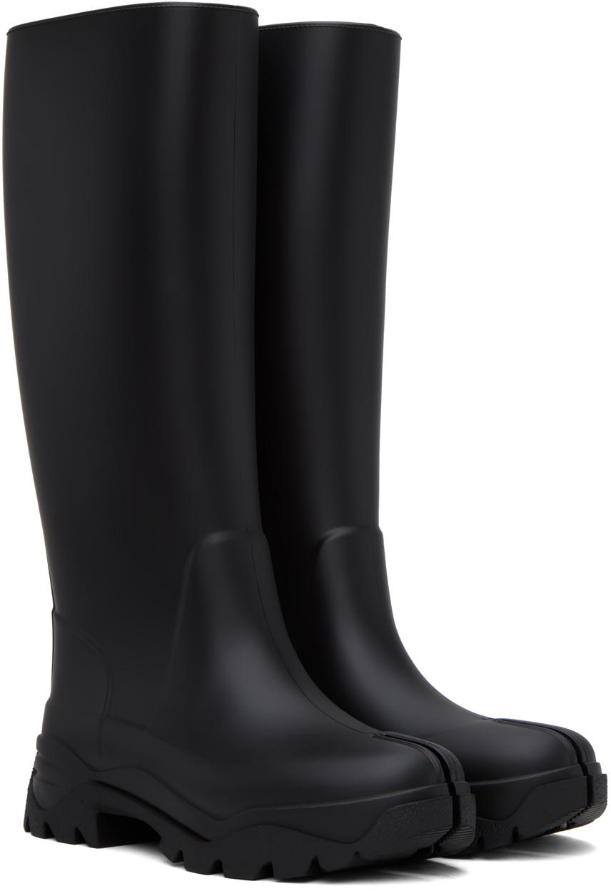 Maison Margiela レディース ブラック Tabi レインブーツ ブーツ