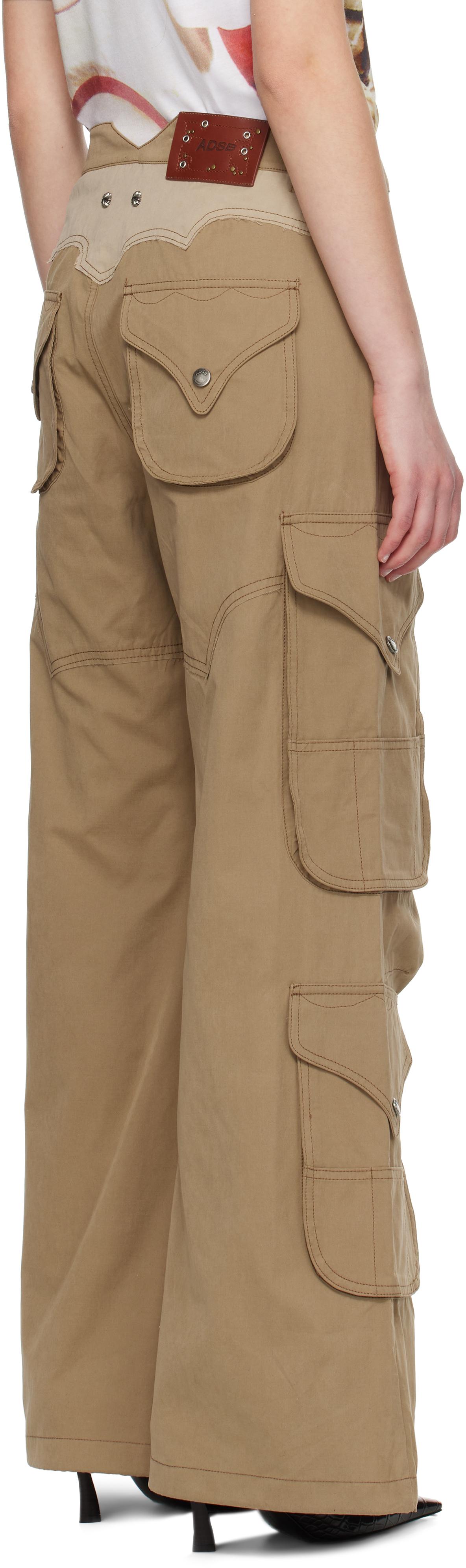 [ANDERSSON BELL]★WAXED UTILITY POCKET CARGO PANTS ANDERSSON BELL Waxed Utility Pocket Cargo Pants in Natural