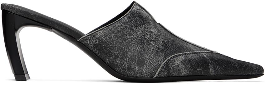 KNWLS Ssense Exclusive Serpent Mules in Black Lyst