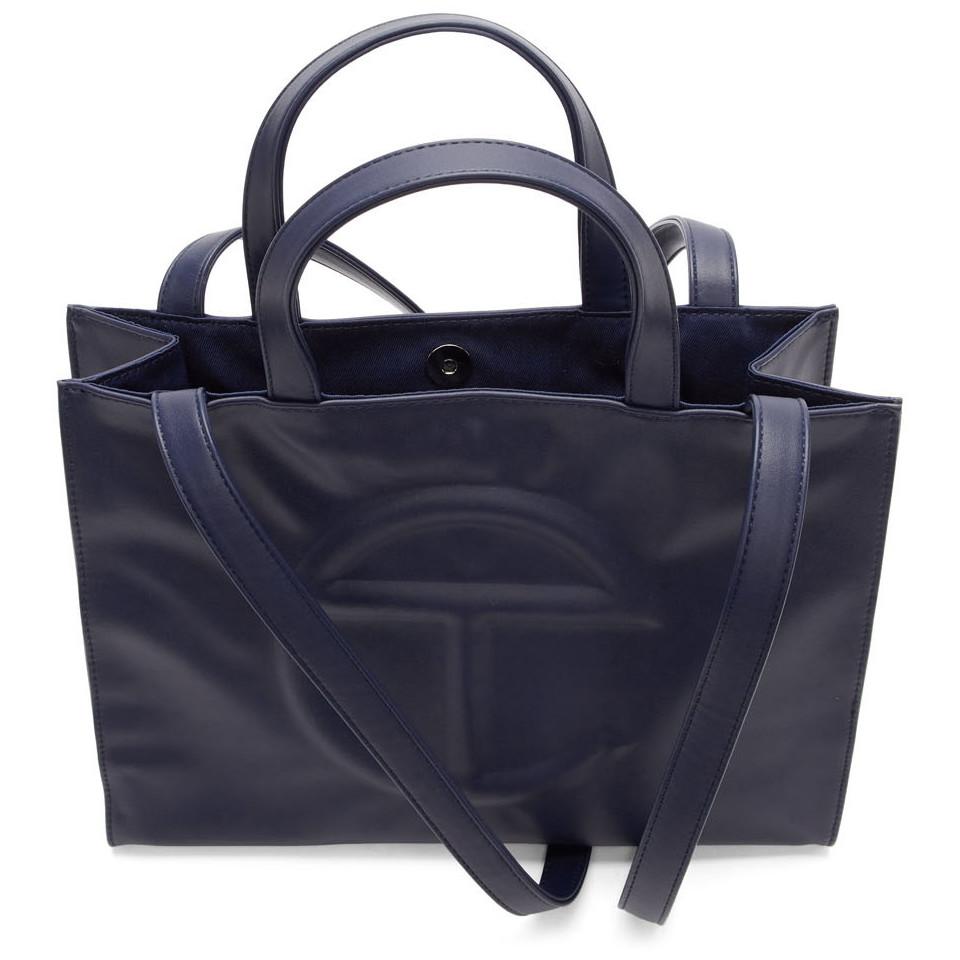 Telfar Medium Navy Shopping Bag REVIEW – How to Style 3 Ways