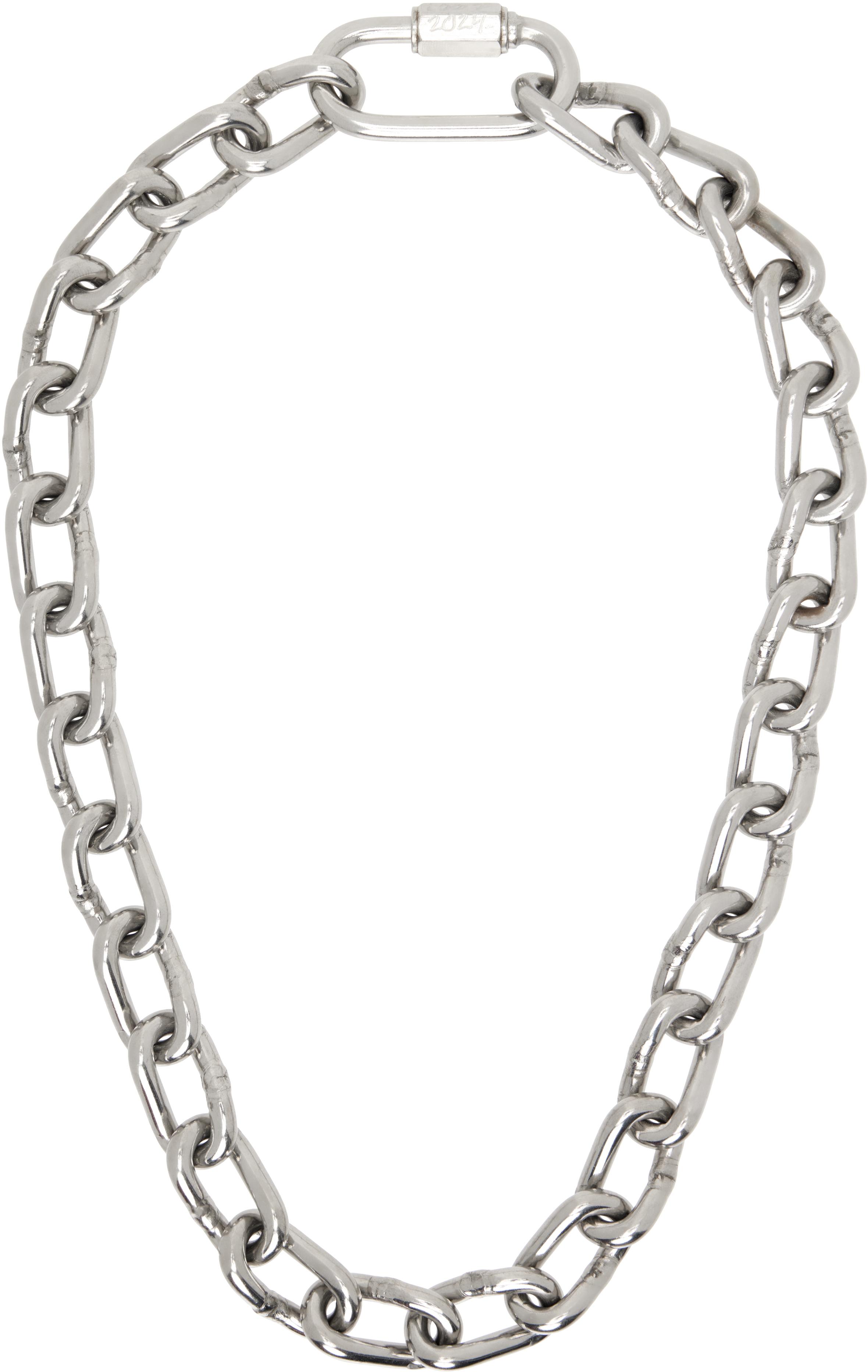 Givenchy メンズ シルバー 4g フェイクパール ネックレス ネックレス