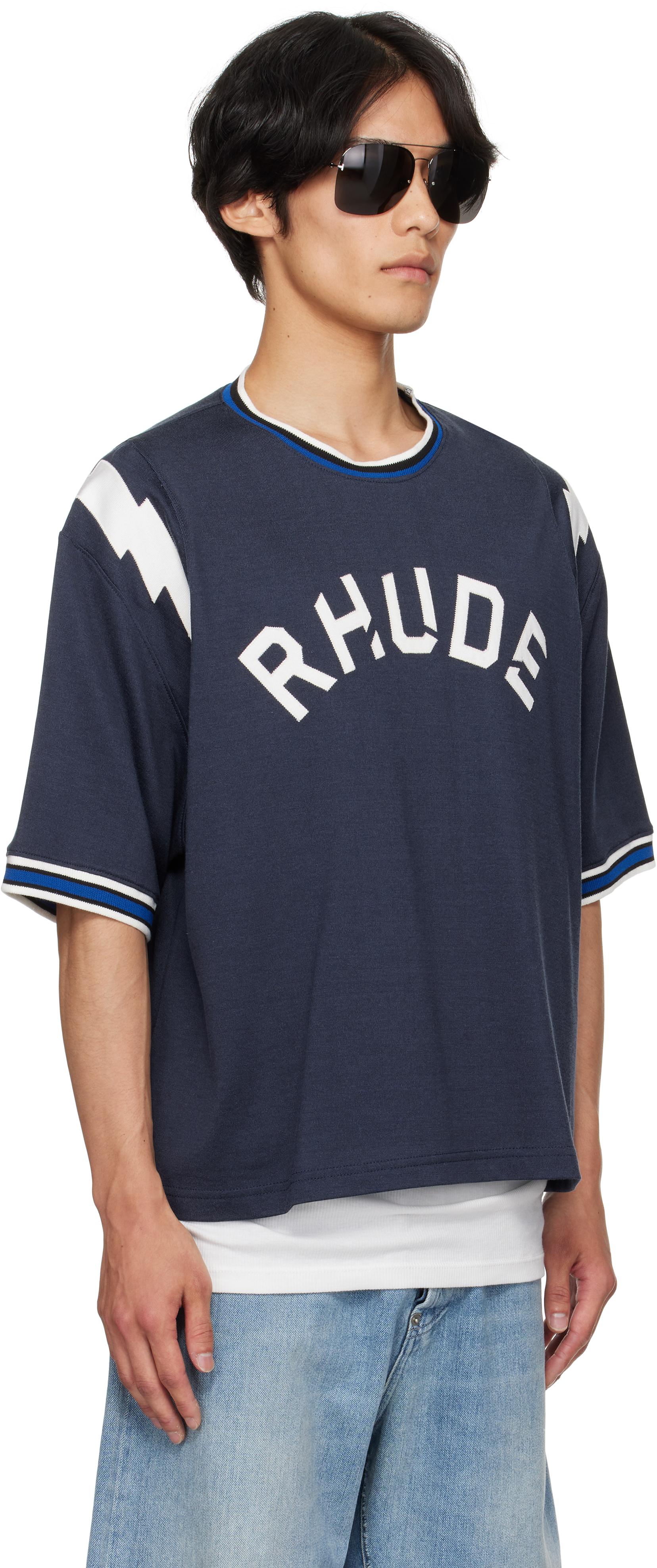 【関税込み】Rhude オフホワイト ディストレスロゴ Tシャツ Rhude: オフホワイト ディストレスロゴ Tシャツ | SSENSE 日本