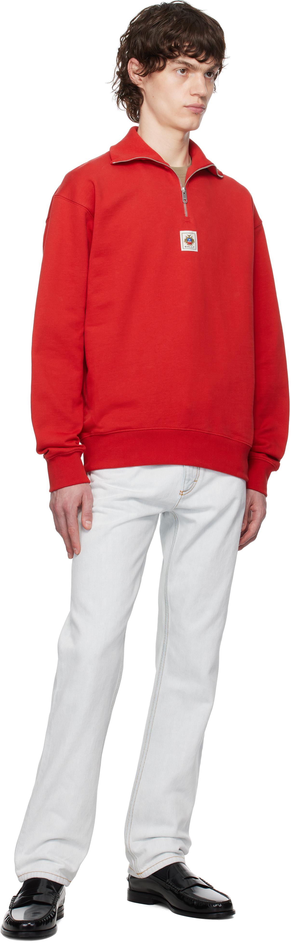 【関税込み】Bally レッド ハーフジップ スウェットシャツ メンズ Bally レッド ハーフジップ スウェットシャツ レッド | Lyst