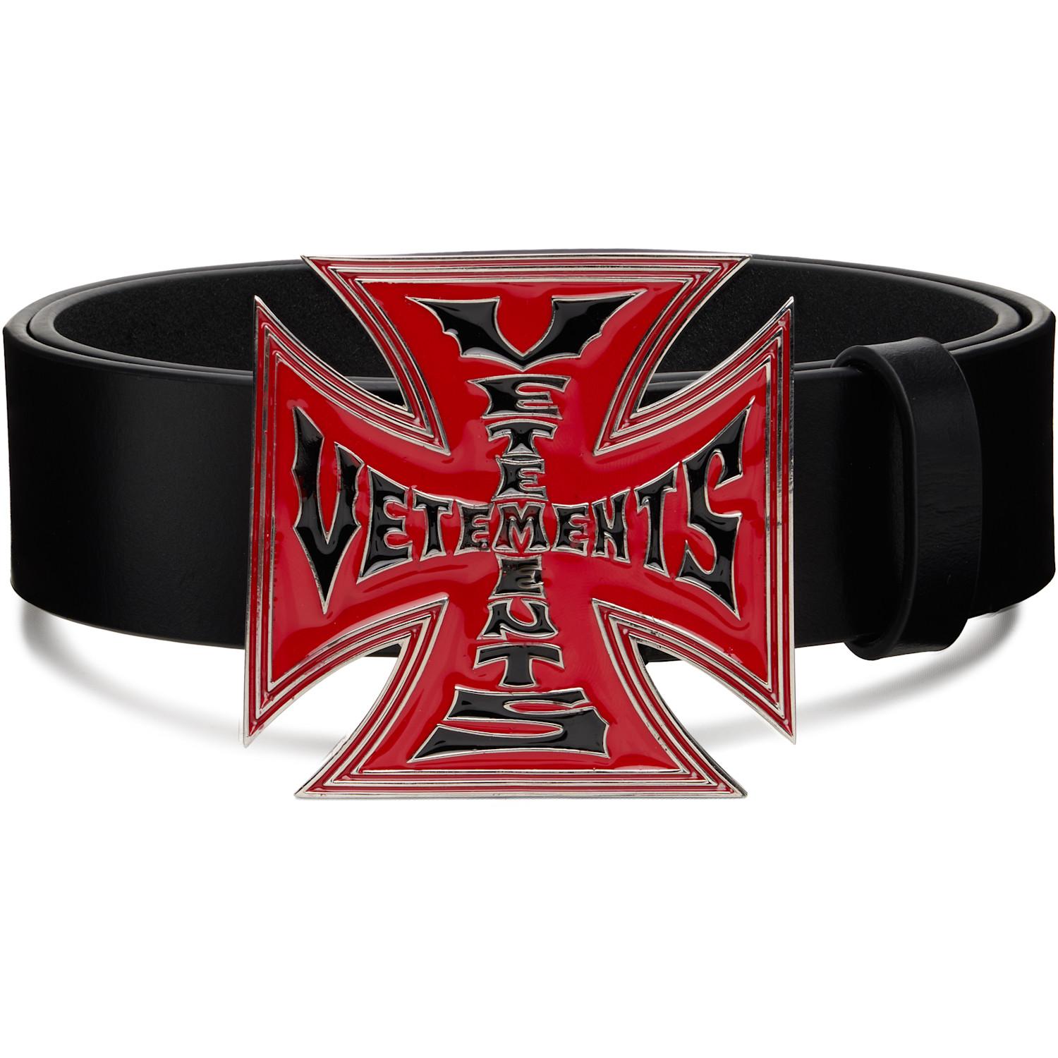 Vetements Biker Cross Logo Jumbo Belt in Red for Men | Lyst