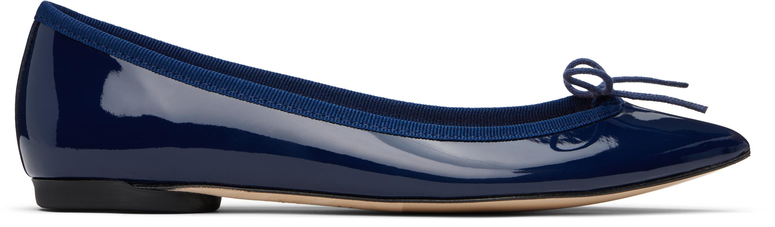 Repetto Brigitte Pointy Toe Ballerina Flats in Blue | Lyst UK