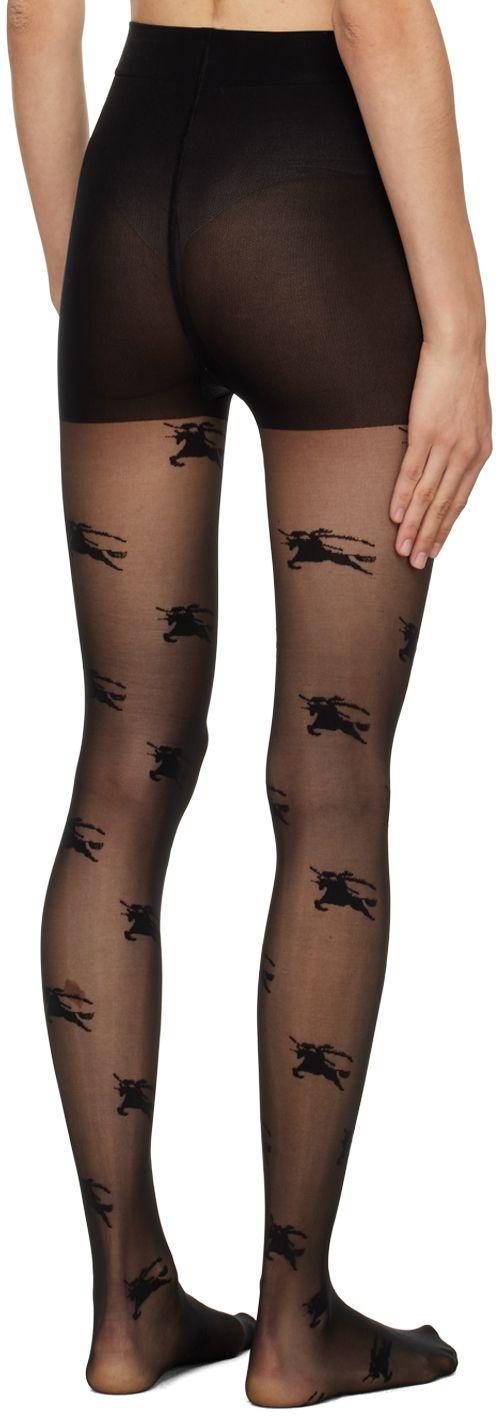 Burberry Jacquard Tights in Black | Lyst
