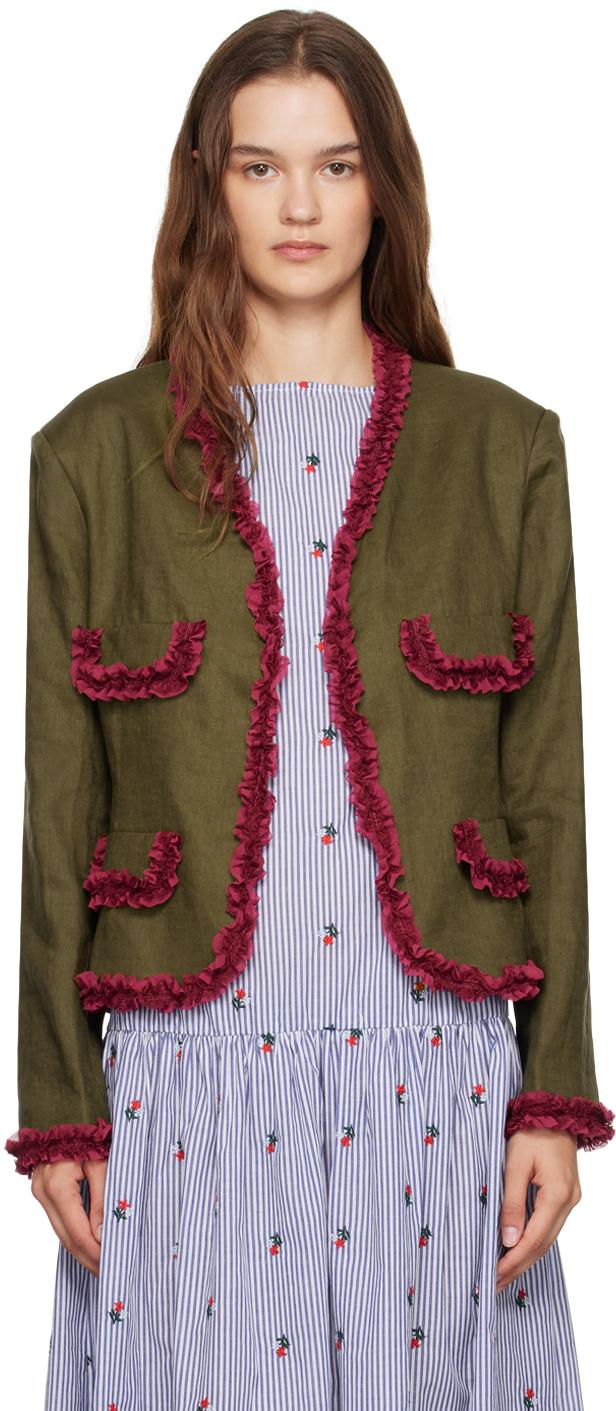 【関税込み】Caro Editions カーキ Beatrice ジャケット Caro Editions Khaki Beatrice Jacket | Lyst