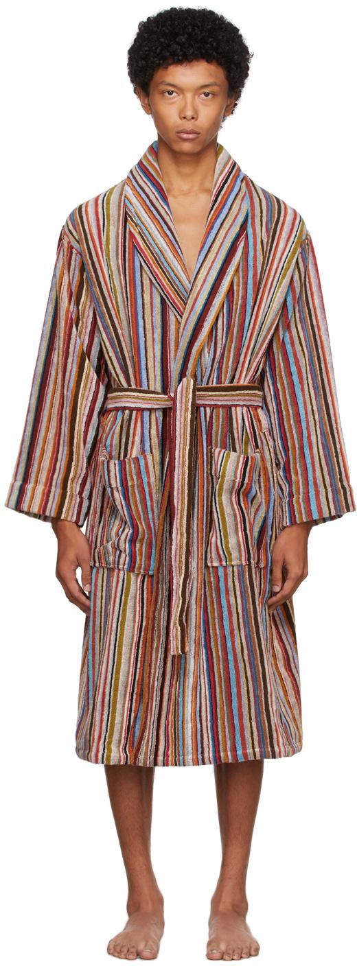 Paul Smith Stripe-print Cotton-towelling Dressing Gown for Men | Lyst