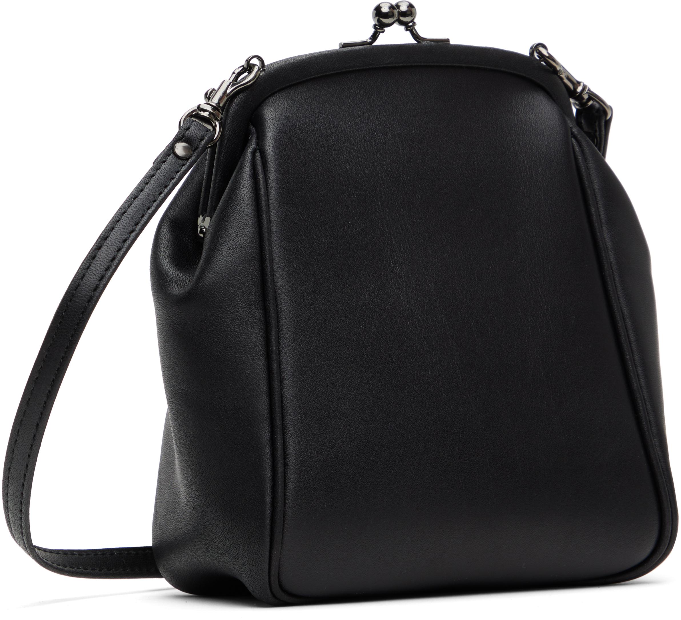 Yohji Yamamoto☆ Clasp shoulder ブラック がま口ポケット Yohji Yamamoto Shoulder bags for Women | Online Sale up to