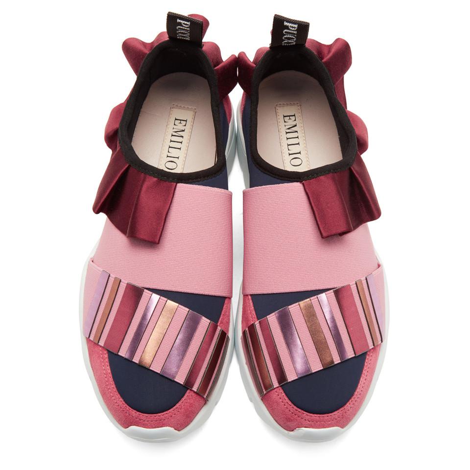 emilio pucci ruffle sneakers