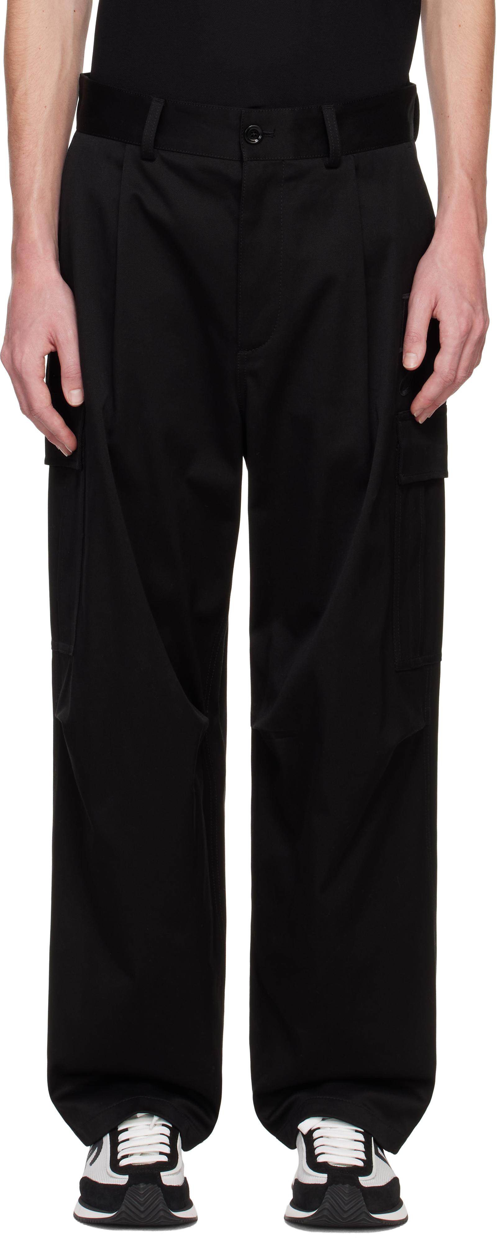 Dolce & Gabbana メンズ ブラック Gabar Cotone カーゴパンツ パンツ 