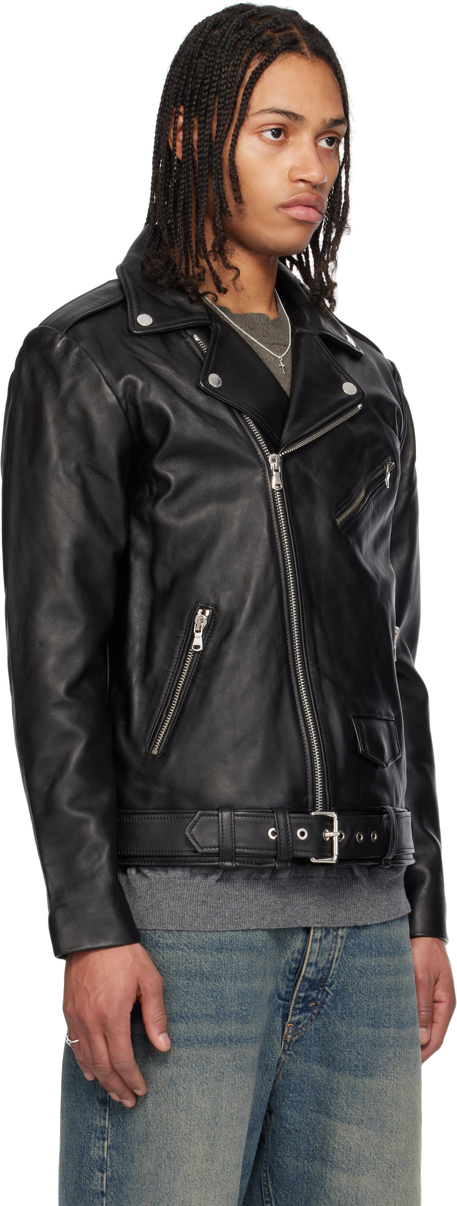 メンズ Stolen Girlfriends Club ブラック Joey バイカー レザー