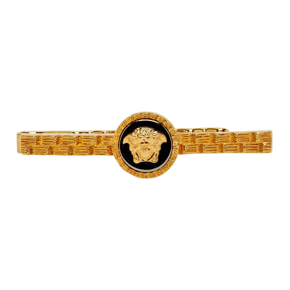 Versace Gold Medusa Tie Pin in Metallic for Men | Lyst