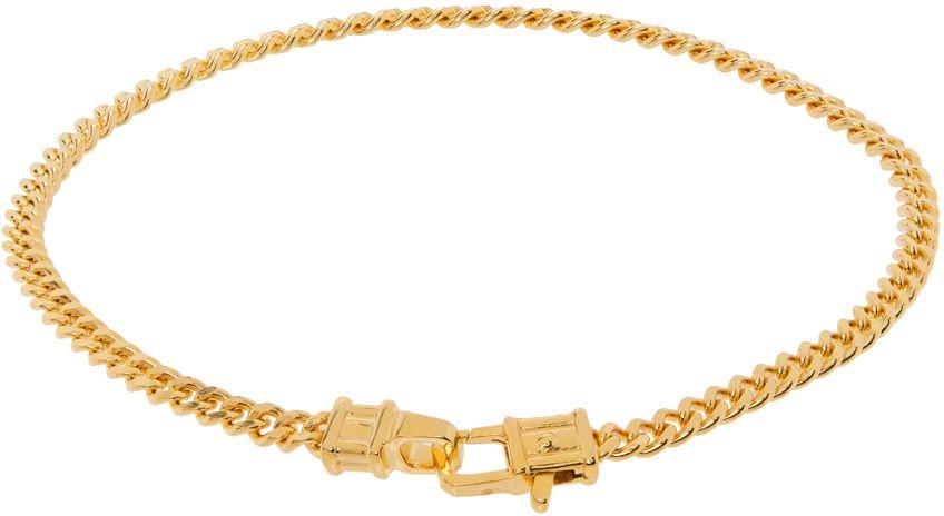 Tom Wood Metal Curb Chain M Bracelet in Gold (Black) | Lyst