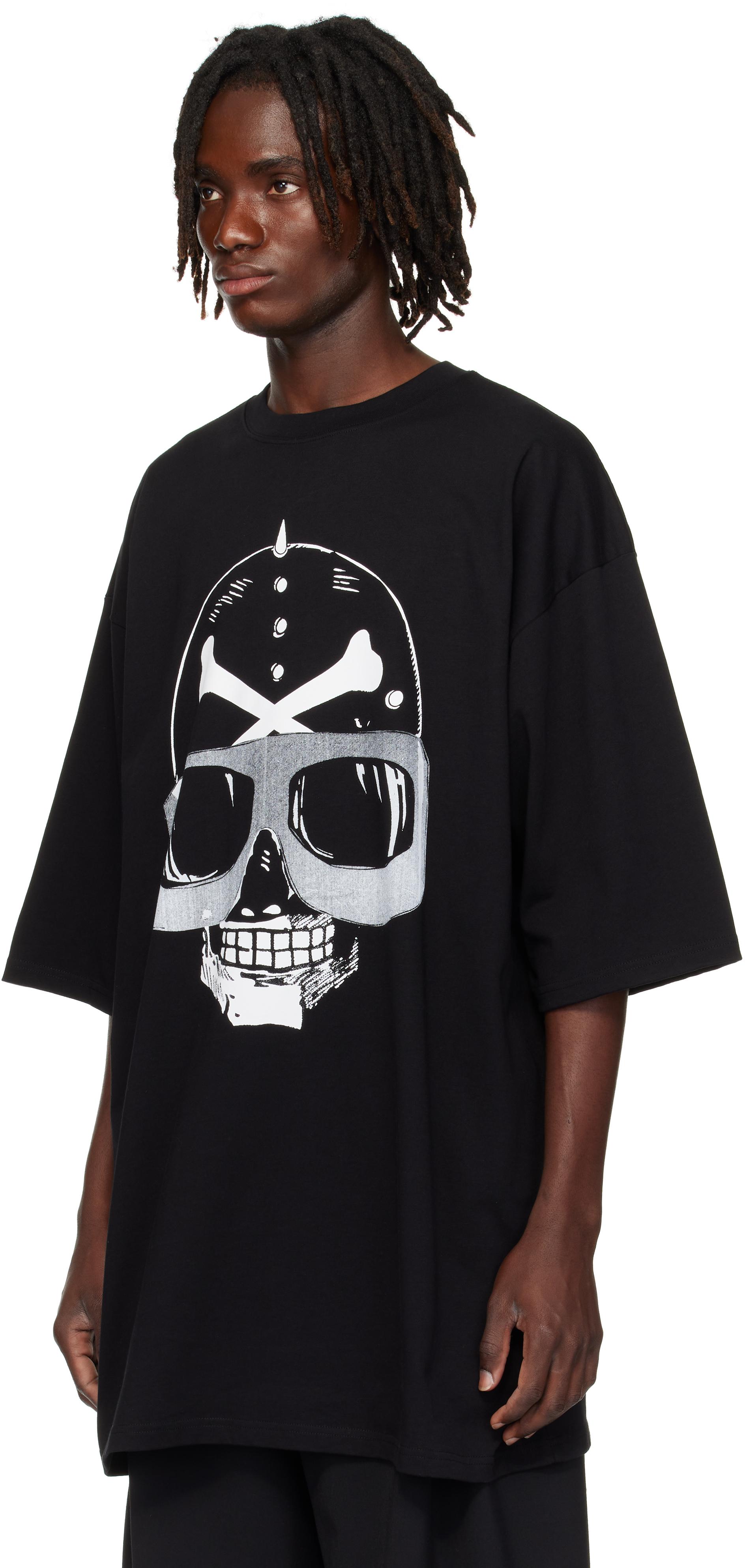 【関税込み】LU'U DAN ブラック Slubby Jersey Tシャツ luu-dan-RENEGADE-MAN-BLACK-