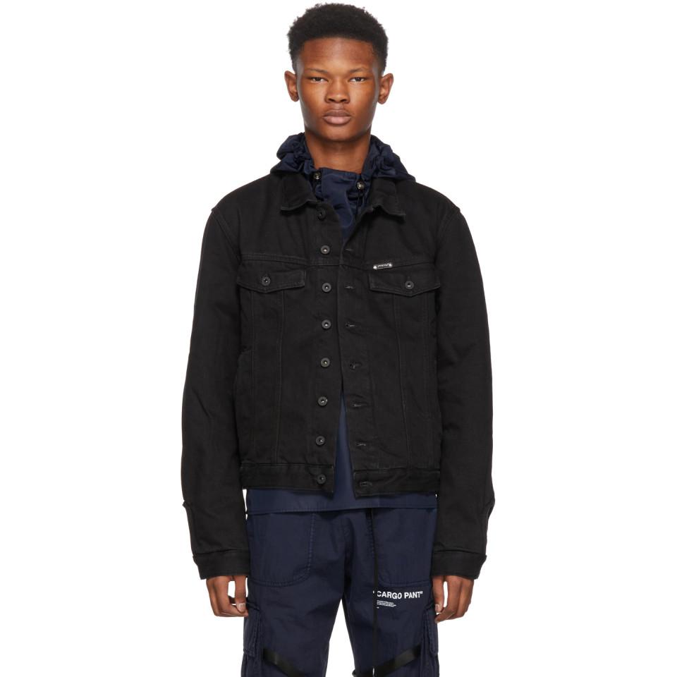 padded denim jacket mens