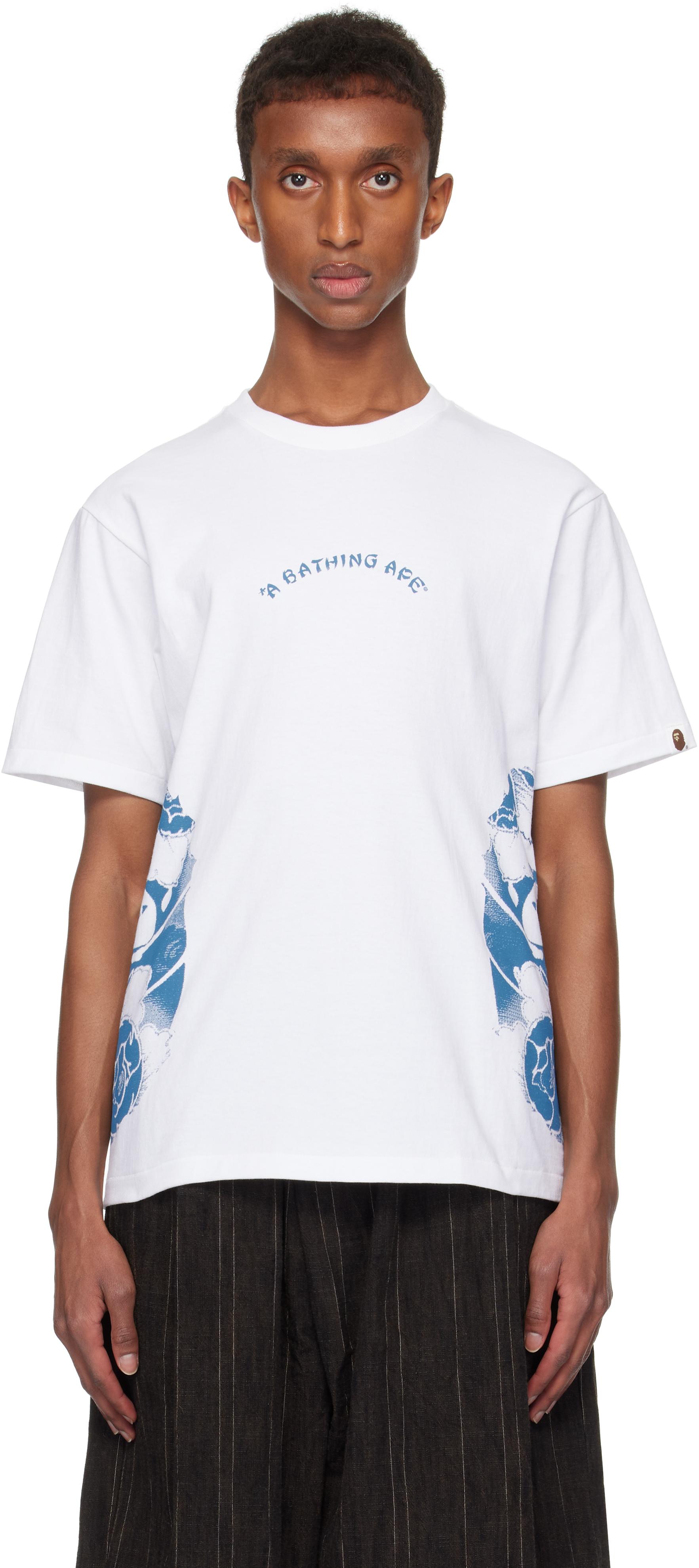 A Bathing Ape Japanese Tattoo Side Big Ape Head T-shirt in White for ...