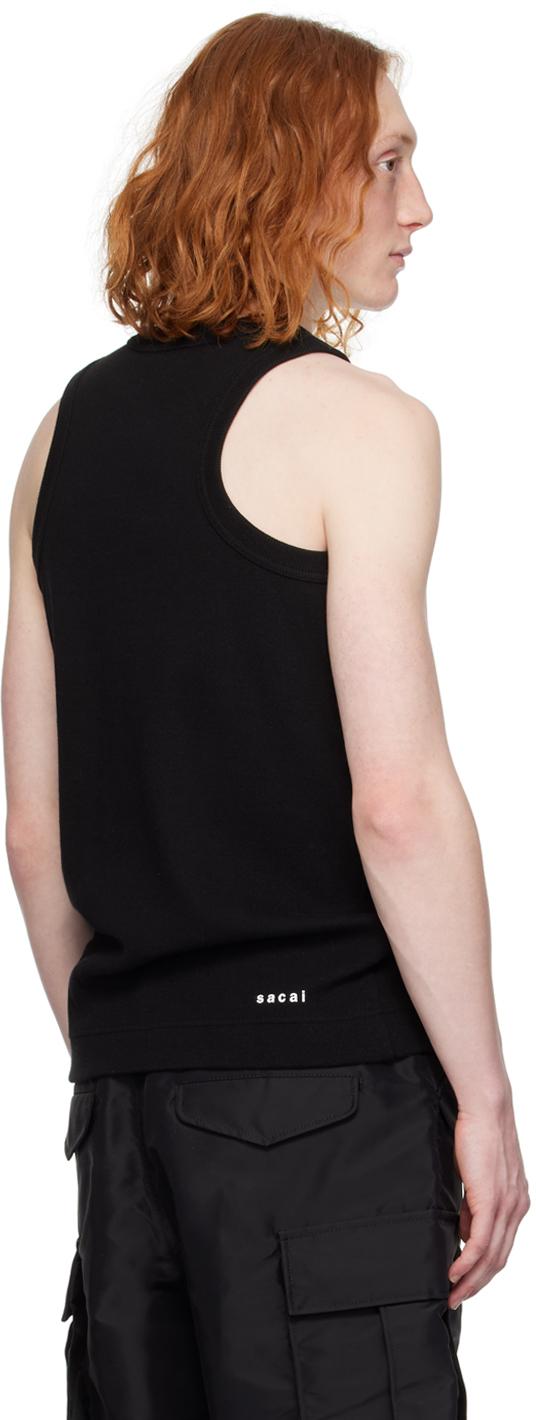 Sacai メンズ ブラック Know Future タンクトップ Tシャツ