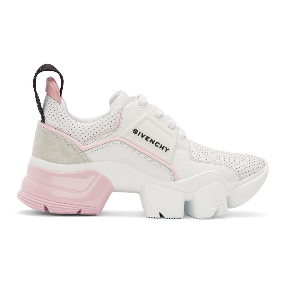 Givenchy Pink And White Basse Jaw Sneakers | Lyst Canada