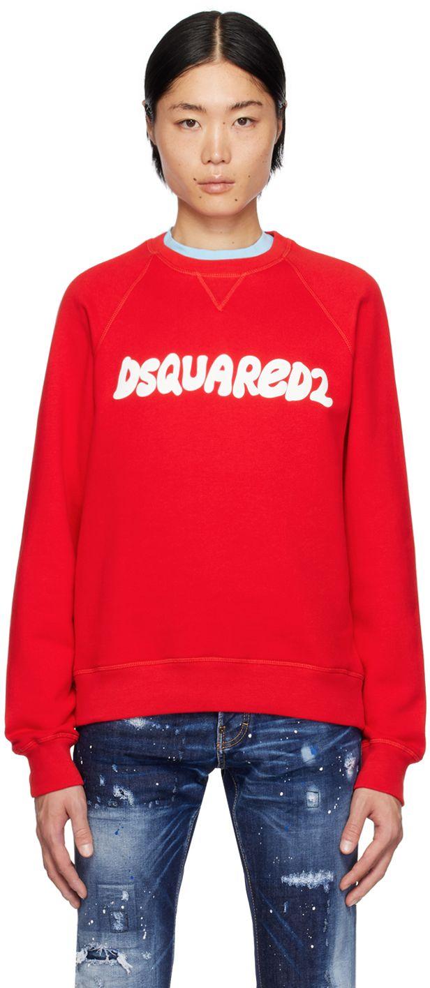 Red dsquared cheap sweatshirt