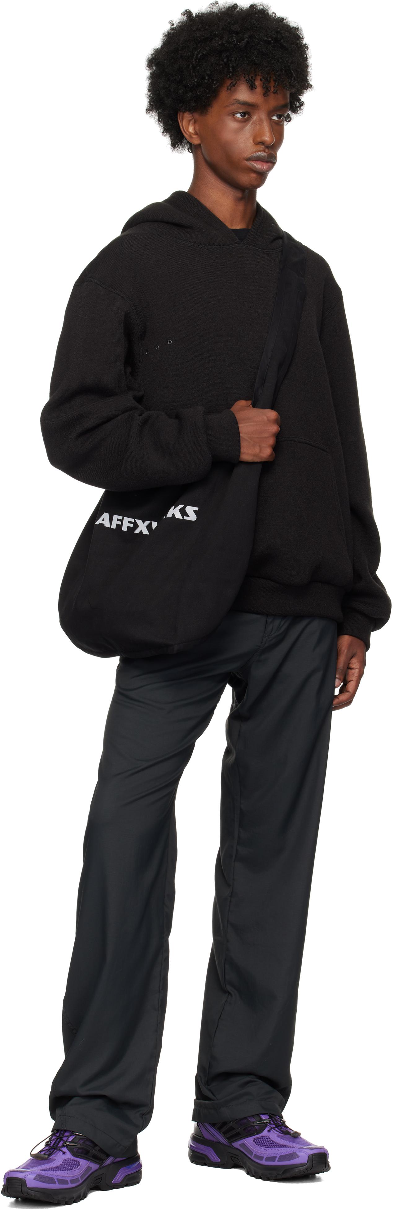 AFFXWRKS メンズ ブラック Circular バッグ メッセンジャーバッグ